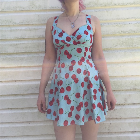 SOLD Pinup Style Cherry Dress - Picture 4 of 7